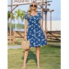 Zeagoo Summer Dresses for Women 2026 Sundress Short Petal Sleeve Dress with Pockets Floral Dresses for Casual(Floral-sp108)