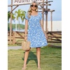 Zeagoo Summer Dresses for Women 2026 Sundress Short Petal Sleeve Dress with Pockets Floral Dresses for Casual(Floral-xh41)