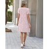 Zeagoo Summer Dresses for Women 2026 Sundress Short Petal Sleeve Dress with Pockets Floral Dresses for Casual(Floral-xh530)