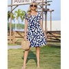 Zeagoo Summer Dresses for Women 2026 Sundress Short Petal Sleeve Dress with Pockets Floral Dresses for Casual(Floral-zw522)