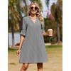 Zeagoo Summer Dresses for Women 2026 V Neck Ruffle Sleeve Loose Shift Dress Hawaiian Sundress Beach Vacation Clothes(A02-black and White Stripes)