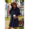Zeagoo Summer Dresses for Women 2026 V Neck Ruffle Sleeve Loose Shift Dress Hawaiian Sundress Beach Vacation Clothes(Blue)