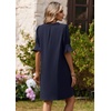 Zeagoo Summer Dresses for Women 2026 V Neck Ruffle Sleeve Loose Shift Dress Hawaiian Sundress Beach Vacation Clothes(Blue)