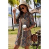 Zeagoo Summer Dresses for Women 2026 V Neck Ruffle Sleeve Loose Shift Dress Hawaiian Sundress Beach Vacation Clothes(Ethnic Style)