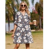 Zeagoo Summer Dresses for Women 2026 V Neck Ruffle Sleeve Loose Shift Dress Hawaiian Sundress Beach Vacation Clothes(Gray Floral)
