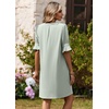 Zeagoo Summer Dresses for Women 2026 V Neck Ruffle Sleeve Loose Shift Dress Hawaiian Sundress Beach Vacation Clothes(Green)