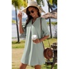 Zeagoo Summer Dresses for Women 2026 V Neck Ruffle Sleeve Loose Shift Dress Hawaiian Sundress Beach Vacation Clothes(Green)