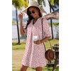Zeagoo Summer Dresses for Women 2026 V Neck Ruffle Sleeve Loose Shift Dress Hawaiian Sundress Beach Vacation Clothes(Pink Polka Dots)