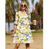 Zeagoo Summer Dresses for Women 2026 V Neck Ruffle Sleeve Loose Shift Dress Hawaiian Sundress Beach Vacation Clothes(Yellow Floral)