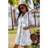 Zeagoo Summer Dresses for Women 2026 V Neck Ruffle Sleeve Loose Shift Dress Hawaiian Sundress Beach Vacation Clothes(Yellow Silhouette Flowers)