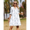 Zeagoo Summer Dresses for Women 2026 V Neck Ruffle Sleeve Loose Shift Dress Hawaiian Sundress Beach Vacation Clothes(Yellow Silhouette Flowers)