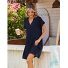 Zeagoo Summer Dresses for Women Shift Dress Casual Mini Vacation Sundress(02 Solid Navy)