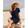 Zeagoo Summer Dresses for Women Shift Dress Casual Mini Vacation Sundress(02 Solid Navy)