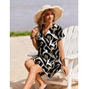 Zeagoo Summer Dresses for Women Shift Dress Casual Mini Vacation Sundress(Abstract Brush)