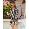 Zeagoo Summer Dresses for Women Shift Dress Casual Mini Vacation Sundress(Blue Tie Dye)