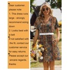 Zeagoo Summer Dresses for Women Shift Dress Casual Mini Vacation Sundress(Brown Floral)