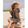 Zeagoo Summer Dresses for Women Shift Dress Casual Mini Vacation Sundress(Brown Floral)