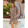 Zeagoo Summer Dresses for Women Shift Dress Casual Mini Vacation Sundress(Brown Leopard)