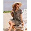 Zeagoo Summer Dresses for Women Shift Dress Casual Mini Vacation Sundress(Brown Leopard An136)
