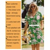 Zeagoo Summer Dresses for Women Shift Dress Casual Mini Vacation Sundress(Green Floral)