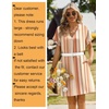 Zeagoo Summer Dresses for Women Shift Dress Casual Mini Vacation Sundress(Khaki Stripe)