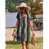 Zeagoo Summer Dresses for Women Shift Dress Casual Mini Vacation Sundress(Khaki Tie Dye)