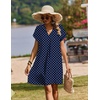 Zeagoo Summer Dresses for Women Shift Dress Casual Mini Vacation Sundress(Navy Dot)
