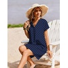 Zeagoo Summer Dresses for Women Shift Dress Casual Mini Vacation Sundress(Navy Dot)