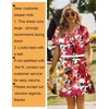 Zeagoo Summer Dresses for Women Shift Dress Casual Mini Vacation Sundress(Red Floral)