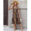Zeagoo Sundresses Dresses for Women 2026 Summer Sleeveless V Neck Casual Midi Tank Beach Vacation Dresses with Pockets(01-mz721)