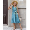 Zeagoo Sundresses Dresses for Women 2026 Summer Sleeveless V Neck Casual Midi Tank Beach Vacation Dresses with Pockets(02-zw89)