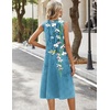 Zeagoo Sundresses Dresses for Women 2026 Summer Sleeveless V Neck Casual Midi Tank Beach Vacation Dresses with Pockets(02-zw89)