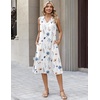 Zeagoo Sundresses Dresses for Women 2026 Summer Sleeveless V Neck Casual Midi Tank Beach Vacation Dresses with Pockets(Bf290)