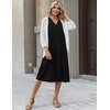 Zeagoo Sundresses Dresses for Women 2026 Summer Sleeveless V Neck Casual Midi Tank Beach Vacation Dresses with Pockets(Black)