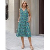 Zeagoo Sundresses Dresses for Women 2026 Summer Sleeveless V Neck Casual Midi Tank Beach Vacation Dresses with Pockets(Green 2)