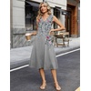 Zeagoo Sundresses Dresses for Women 2026 Summer Sleeveless V Neck Casual Midi Tank Beach Vacation Dresses with Pockets(Hf42)