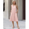 Zeagoo Sundresses Dresses for Women 2026 Summer Sleeveless V Neck Casual Midi Tank Beach Vacation Dresses with Pockets(Jh1)