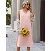 Zeagoo Sundresses Dresses for Women 2026 Summer Sleeveless V Neck Casual Midi Tank Beach Vacation Dresses with Pockets(Jh1)