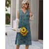 Zeagoo Sundresses Dresses for Women 2026 Summer Sleeveless V Neck Casual Midi Tank Beach Vacation Dresses with Pockets(Mz911)