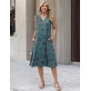 Zeagoo Sundresses Dresses for Women 2026 Summer Sleeveless V Neck Casual Midi Tank Beach Vacation Dresses with Pockets(Mz911)