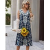 Zeagoo Sundresses Dresses for Women 2026 Summer Sleeveless V Neck Casual Midi Tank Beach Vacation Dresses with Pockets(Mz924)
