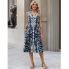 Zeagoo Sundresses Dresses for Women 2026 Summer Sleeveless V Neck Casual Midi Tank Beach Vacation Dresses with Pockets(Mz924)