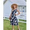 Zeagoo Sundresses Dresses for Women 2026 Summer Sleeveless V Neck Casual Midi Tank Beach Vacation Dresses with Pockets(Sf157)