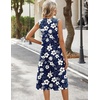 Zeagoo Sundresses Dresses for Women 2026 Summer Sleeveless V Neck Casual Midi Tank Beach Vacation Dresses with Pockets(Sf157)