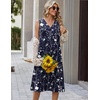 Zeagoo Sundresses Dresses for Women 2026 Summer Sleeveless V Neck Casual Midi Tank Beach Vacation Dresses with Pockets(Sf180)