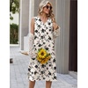 Zeagoo Sundresses Dresses for Women 2026 Summer Sleeveless V Neck Casual Midi Tank Beach Vacation Dresses with Pockets(Sf239)