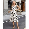 Zeagoo Sundresses Dresses for Women 2026 Summer Sleeveless V Neck Casual Midi Tank Beach Vacation Dresses with Pockets(Sf239)