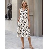 Zeagoo Sundresses Dresses for Women 2026 Summer Sleeveless V Neck Casual Midi Tank Beach Vacation Dresses with Pockets(Sf239)
