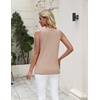Zeagoo Tank Top for Women 2026 Loose Fit Casual Knit Fall Sweaters(Beige)