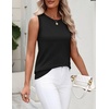 Zeagoo Tank Top for Women 2026 Loose Fit Casual Knit Fall Sweaters(Black)